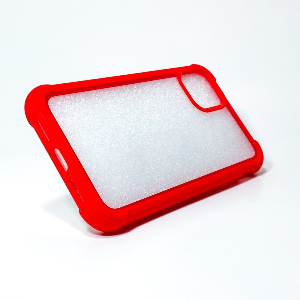 iPhone 11 Full Body Case - Red/Clear